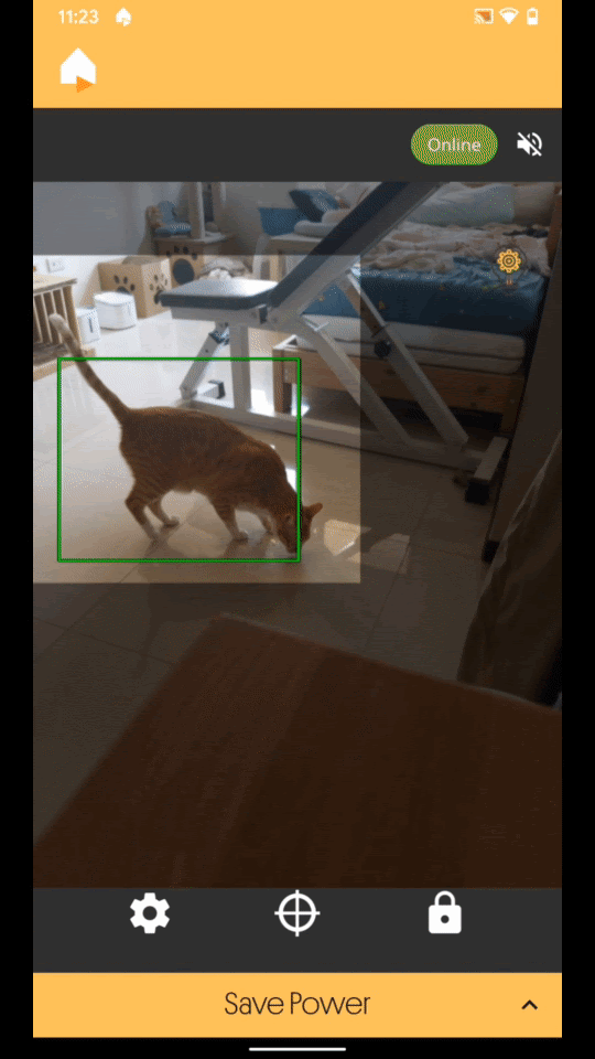 Fig.3 Moving Object Detection running in Alfred Camera